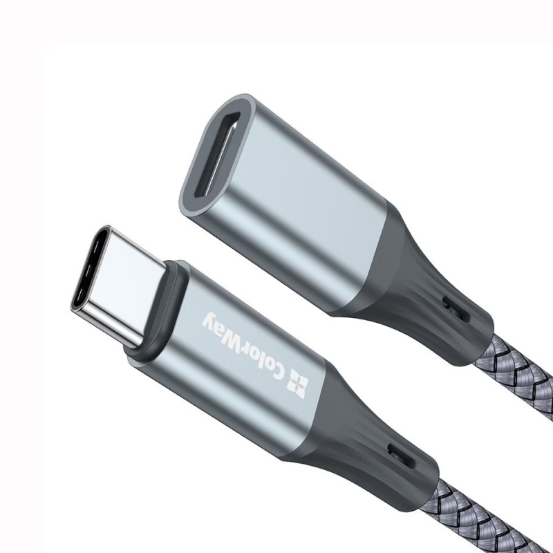 Адаптер перехідник ColorWay USB-C To Lightning 17.5 см сірий