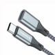 Адаптер перехідник ColorWay USB-C To Lightning 17.5 см сірий
