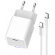 Мережевий зарядн. прист. Colorway GaN Mini 35W PD Port PPS USB-C біле cable Type-C