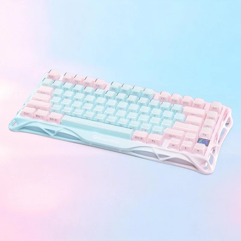 Клавіатура механічна GravaStar Mercury K1 Lite 80keys, BT/WL/USB, Aurora Mist GSK1LITE_PM_MINT