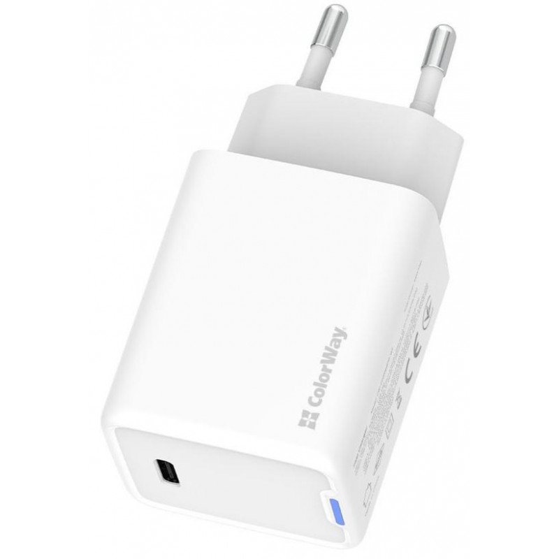 Зарядний пристрій Colorway GaN Mini 45W PD Port PPS USB-C біле