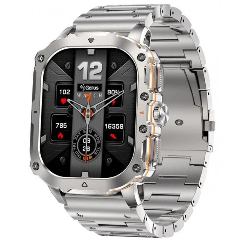 Смарт годинник Gelius Tactical Heavy (GP-SW016) Silver Titan