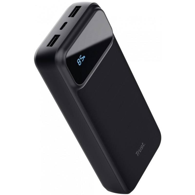 Акумулятор портативний літій-іонний power bank Trust Avala, 20000мА·год, 2хUSB-A/USB-C, 20W, PD/QC 3