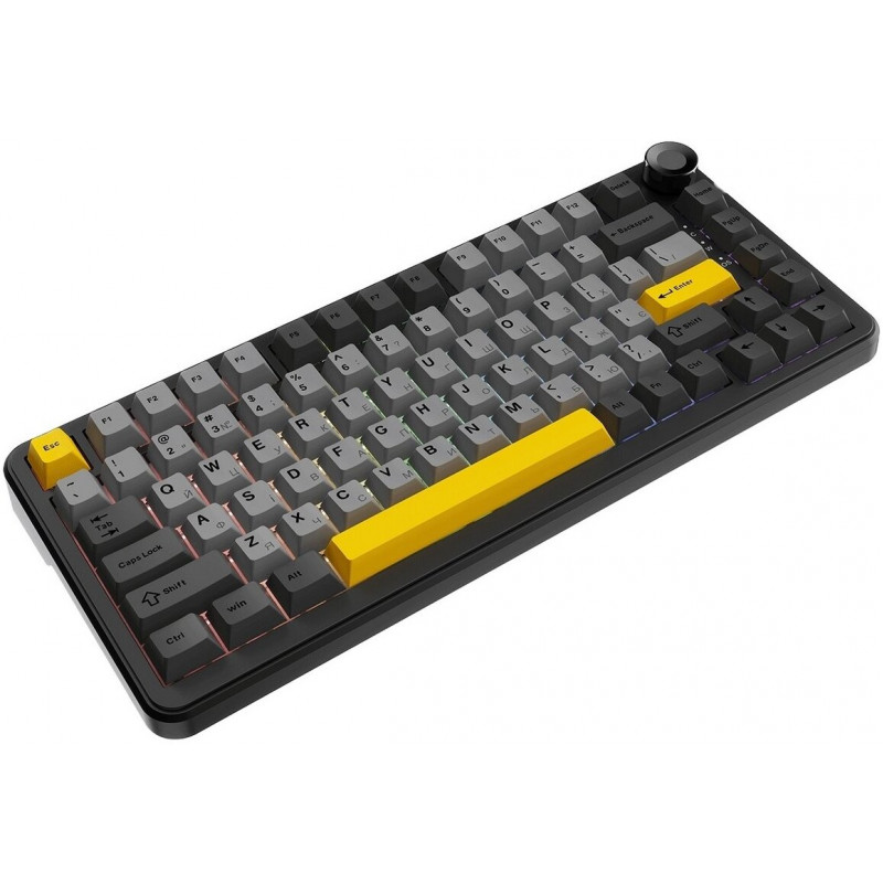 Ігрова клавіатура Ajazz AK820 MAX Magnetic switches-Black-Gray-Yellow-RGB AK820MAX-WM-BGY