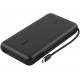 Акумулятор портативний Power Bank Belkin 25000мА·год, з інтегрованим кабелем USB-C, чорний BPB039HQB