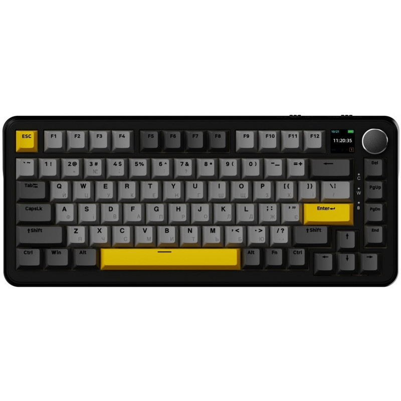 Клавіатура механічна Ajazz AK820 MAX PLUS Daydream Switch RGB Wireless/BT/USB Black AK820MAX-DD-BGY