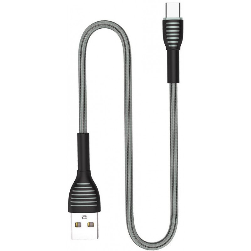 Кабель Colorway USB - Type-C (braided cloth) 3А 1м Silver (CW-CBUC041-GR)