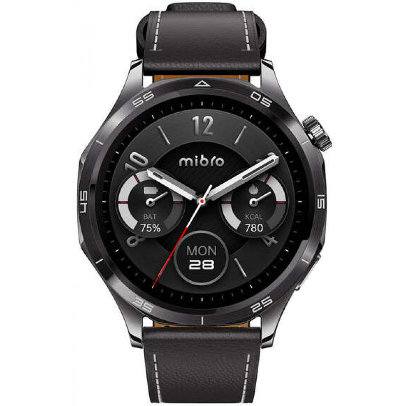 Смарт-годинник Mibro GT 46мм,AMOLED, BT 5.3, GPS, 5 ATM, темний метал XPAW026T