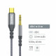 Адаптер-перехідник ColorWay USB-C to 3.5 mm mini-Jack 1.2 м сірий