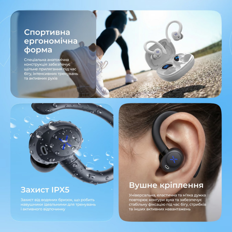 Навушники Proove X-Go TWS (APP) (black)