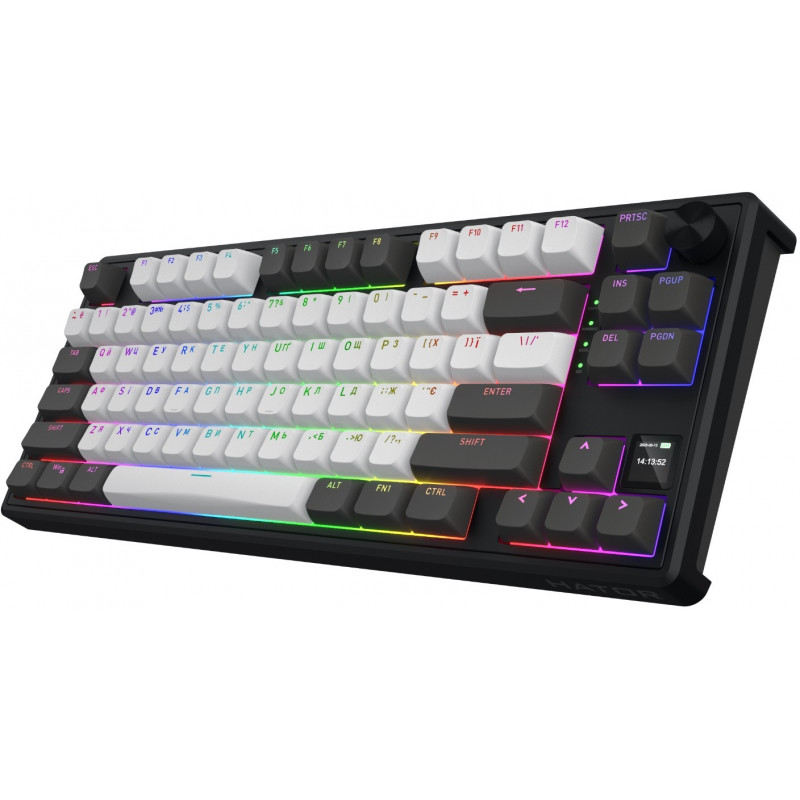 Клавіатура механічна HATOR Skyfall 80 PRO wireless grey-black, silent switches HTK4180UA