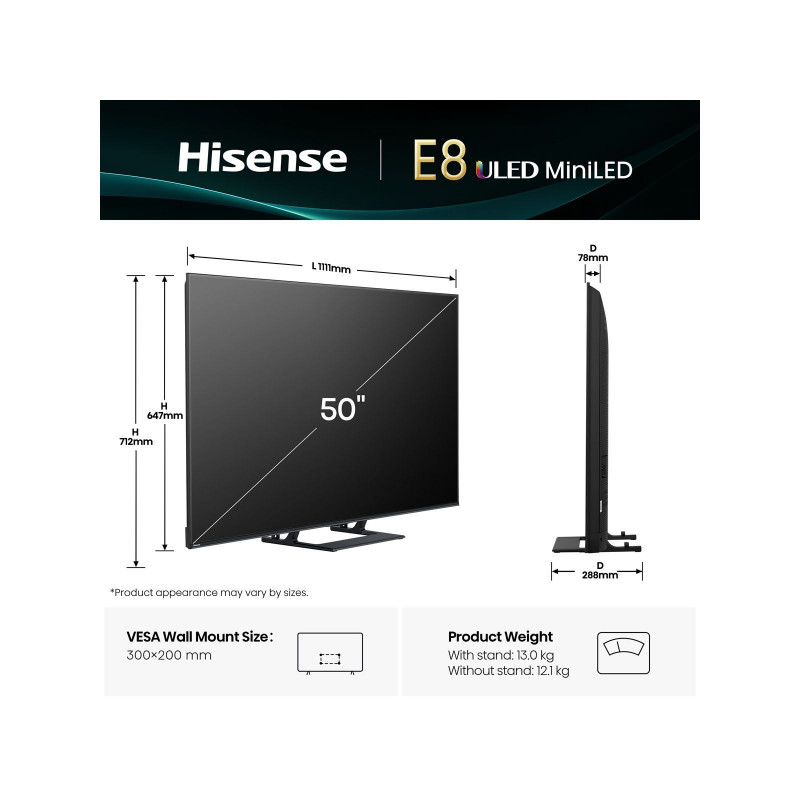 Телевізор Hisense 50E8Q