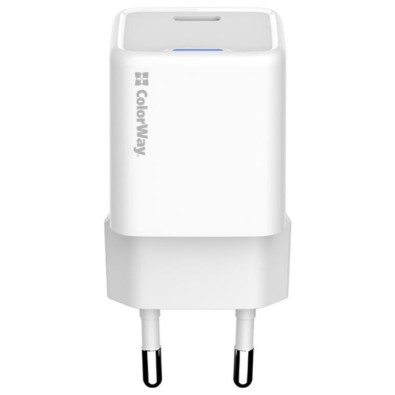 Зарядний пристрій Colorway GaN Mini 25W PD Port PPS USB-C біле