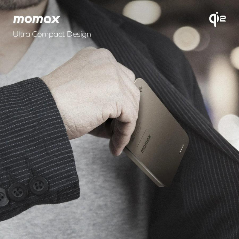 Портативний зарядний пристрій MOMAX WRL 5000MAH TITANIUM IP129Q2L