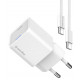 Зарядний пристрій Colorway GaN Mini 30W PD Port PPS USB-C біле + cable Type-C