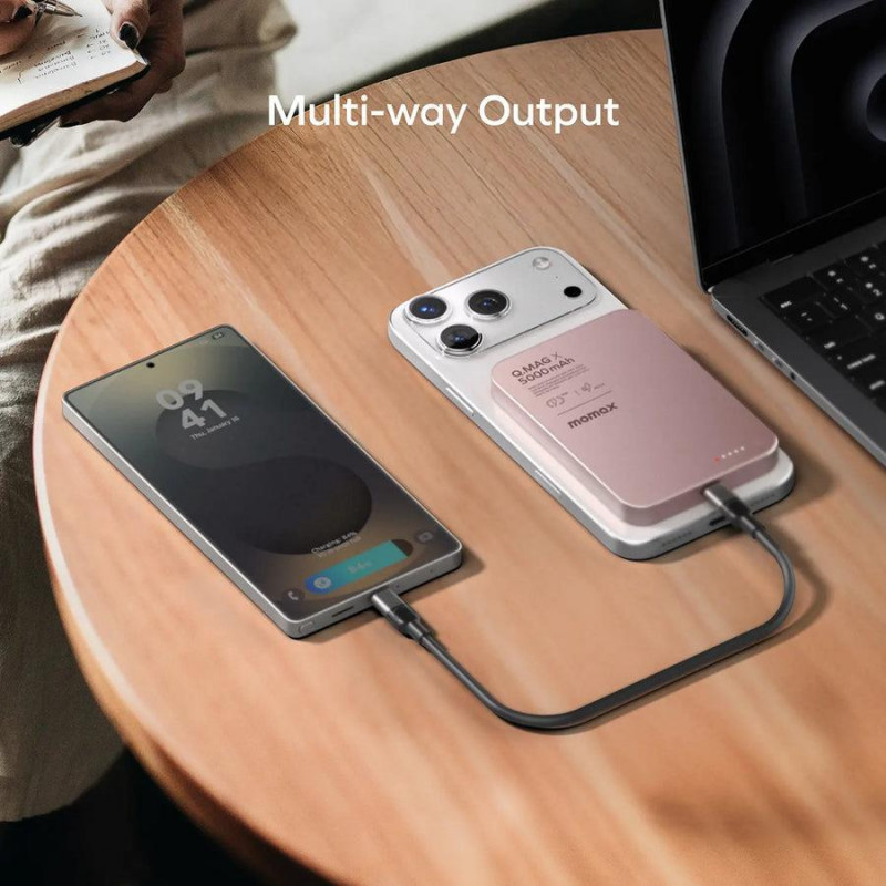 Портативний зарядний пристрій MOMAX WRL 5000MAH Q.MAG X PINK IP116AP