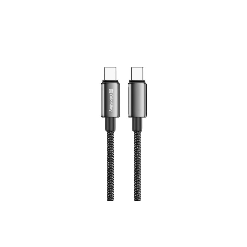 Кабель Colorway Type-C - Type-C (zinc alloy braided) (PD Fast Charging 100W) 5А 2м CW-CBPDCC099-WT