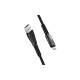 Кабель Colorway USB - MicroUSB (zinc alloy + led) 2.4А 1м Black (CW-CBUM035-BK)