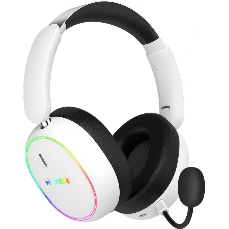 Ігрова гарнітура HATOR PHOENIX 2 Hi-Res (ESH41) wireless white, SyncHUB connection