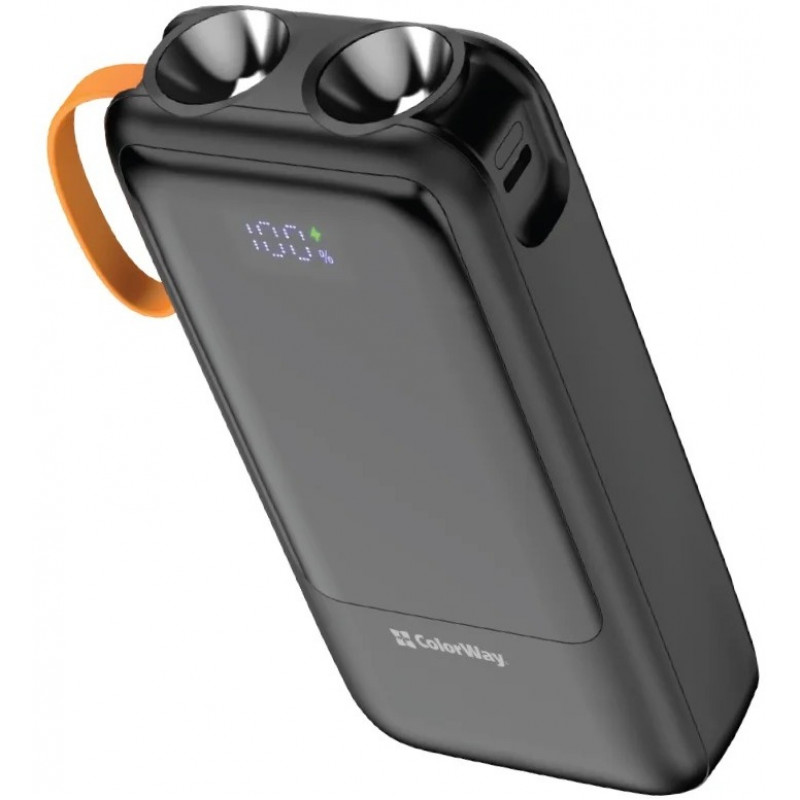 УМБ ColorWay Power Bank 20 000 mAh PowerHub (USB QC4.0 + USB-C PD22.5W) Black
