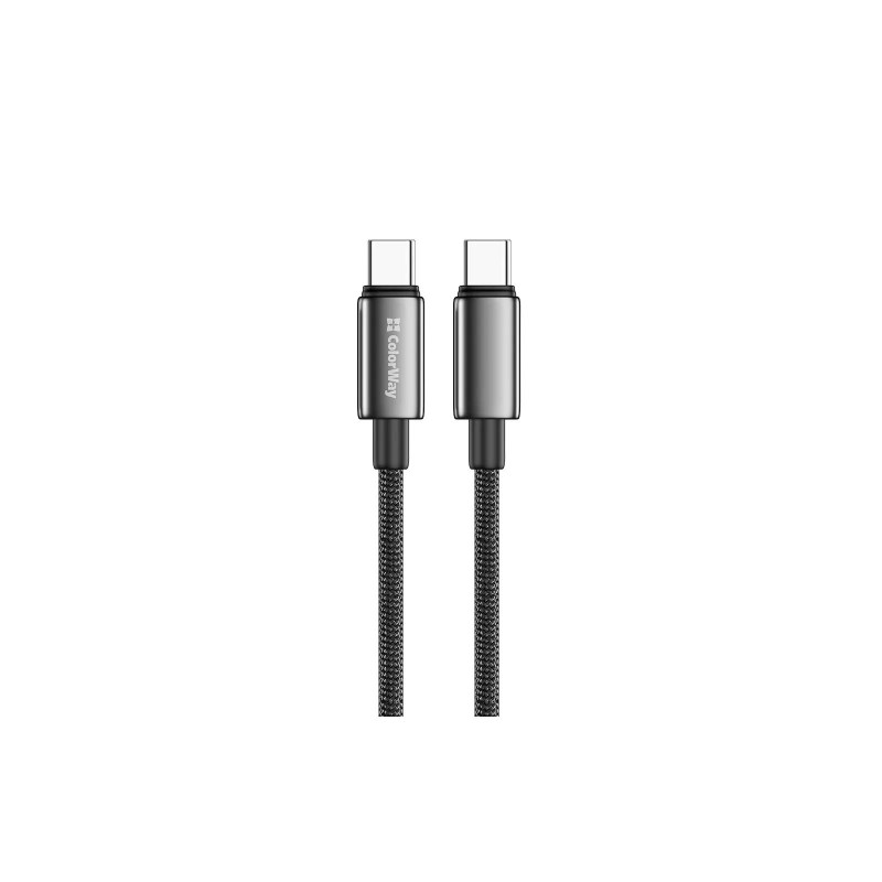 Кабель Colorway Type-C - Type-C (zinc alloy braided) (PD Fast Charging 100W) 5А 2м CW-CBPDCC099-BK
