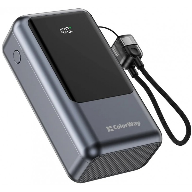 УМБ ColorWay Power Bank 20 000 mAh Urban (USB QC4.0 + USB-C PD22.5W) Gray