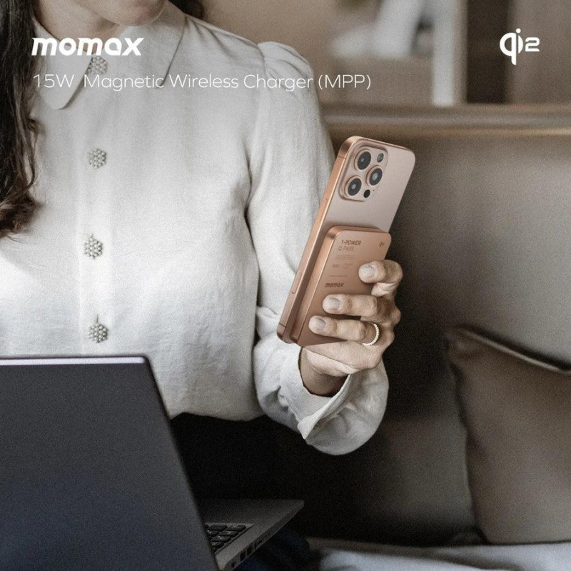 Портативний зарядний пристрій MOMAX WRL 5000MAH SANDSTONE IP129Q2L2