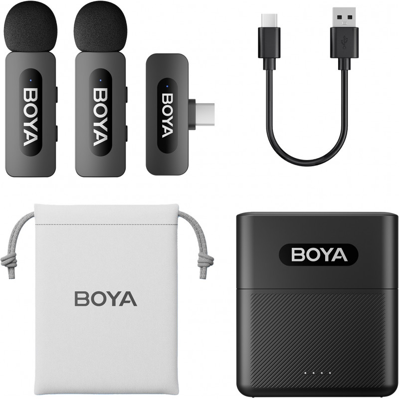 Бездротовий петличний мікрофон BOYA BY-V30 Type-C Black