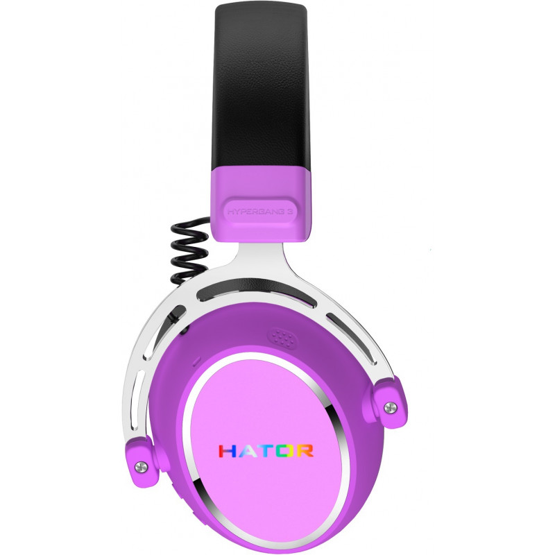 Ігрова гарнітура HATOR HYPERGANG 3 Hi-Res (ESH52) wireless cyber violet, SyncHUB connection