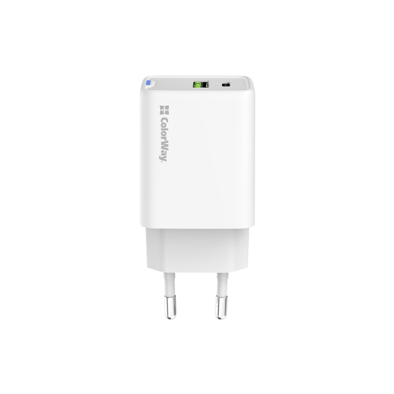 Зарядний пристрій Colorway GaN Mini 45W PD Port PPS USB (Type-C PD + USB QC4.0) білий