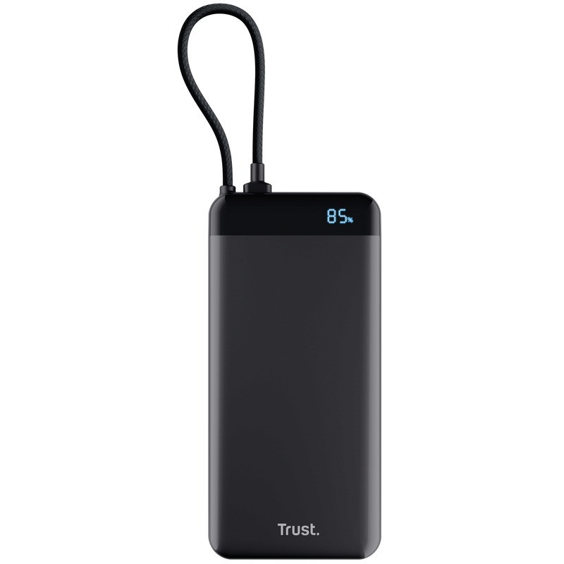 Акумулятор портативний літій-іонний power bank Trust Fiera, 20000мА·год, чорний 25881_TRUST
