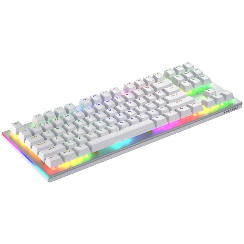 Клавіатура механічна HATOR Gravity X TKL orange (HTK551) white, US Layout