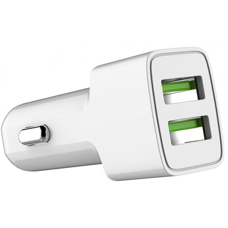 Автомобільний зарядний пристрій Colorway 2USB AUTO ID 2.4A (12W) white CW-CHA009-WT