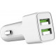 Автомобільний зарядний пристрій Colorway 2USB AUTO ID 2.4A (12W) white CW-CHA009-WT