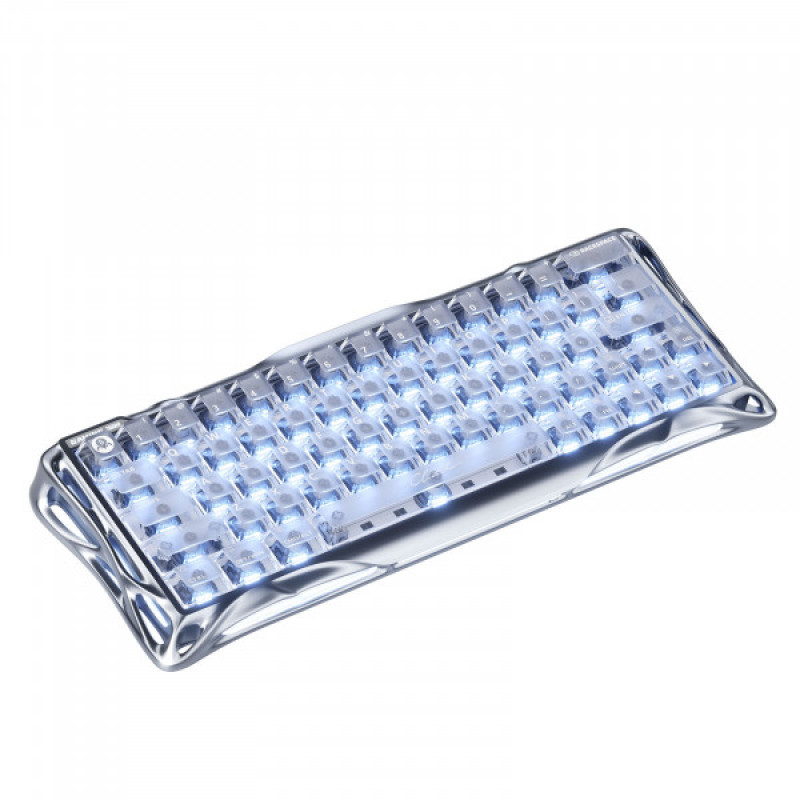 Клавіатура магнітна GravaStar Mercury V60 PRO 60keys, UFO Magnetic Gaming, 8K, USB-A, RGB, Sliver Fr