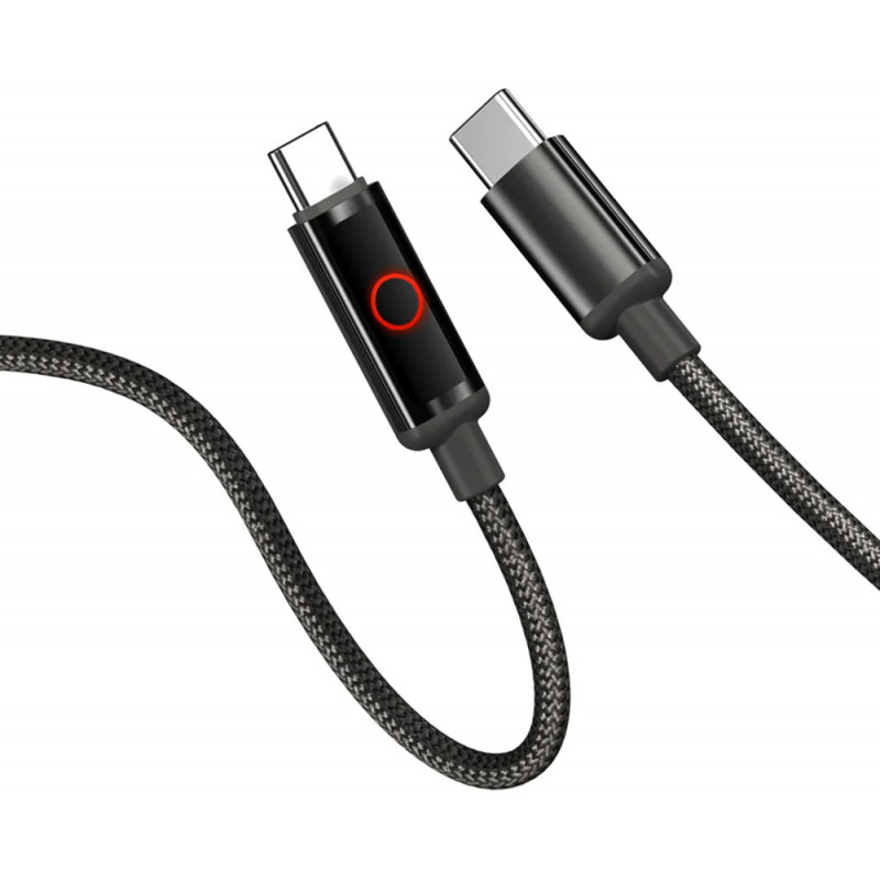 Кабель Colorway Type-C - Type-C (Breathing Light) (PD Fast Charging 60W) 3А 1м CW-CBPDCC103-BK