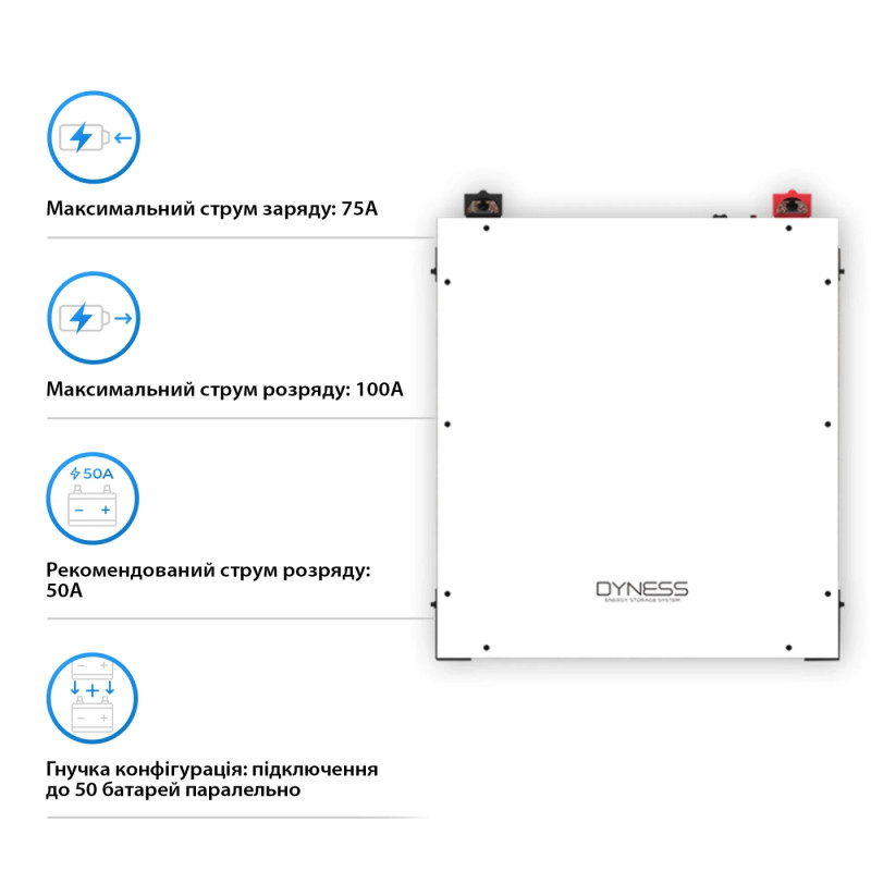 Акумуляторна батарея Dyness DL5.0C 51.2В/100Ач 5.12 кВт/год