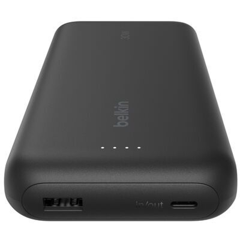 Акумулятор портативний літій-іонний Power Bank Belkin 20000мА·год, 30Вт, з інтегрованим кабелем USB-