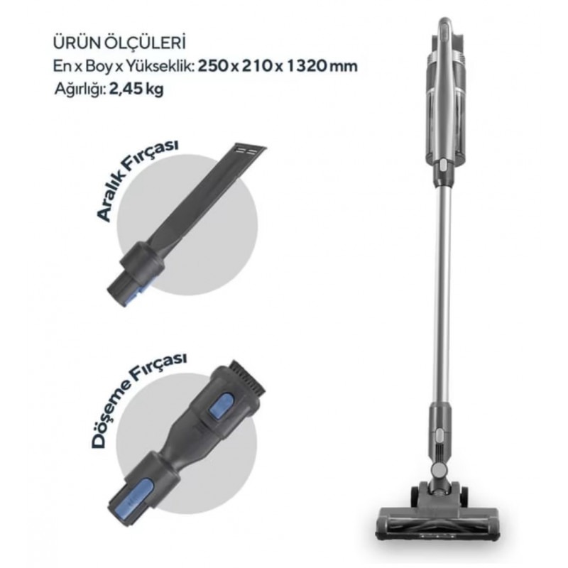 Пилосос KUMTEL HVC-14 Inox&Black