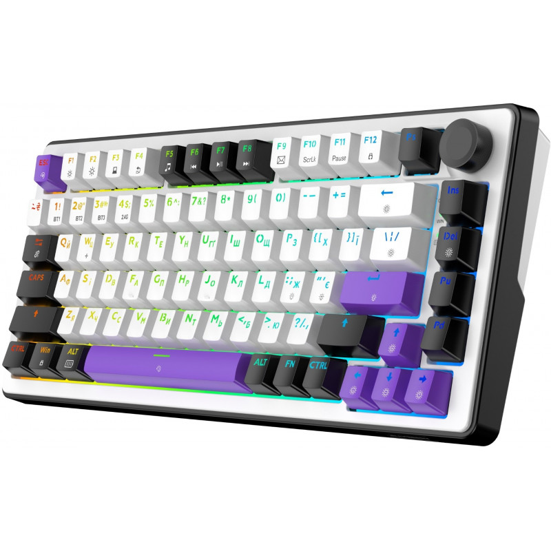 Клавіатура механічна HATOR Hellyberry HK75 wireless White-Violet