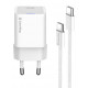Мережевий зарядн. прист. Colorway GaN Mini 35W PD Port PPS USB-C біле cable Type-C