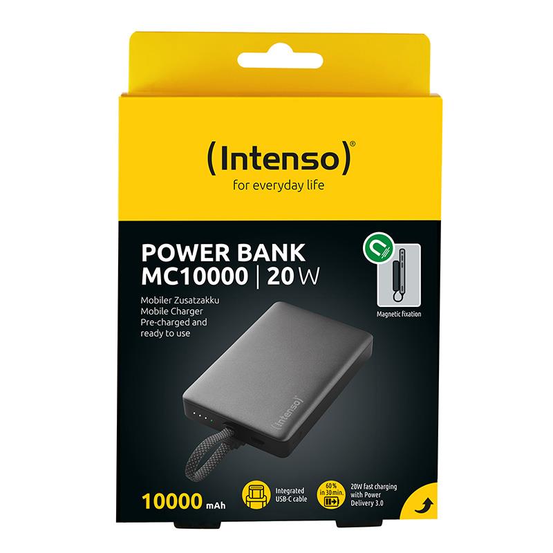 Портативний зарядний пристрій INTENSO USB 10000MAH MAG GREY 7340034 MC10000