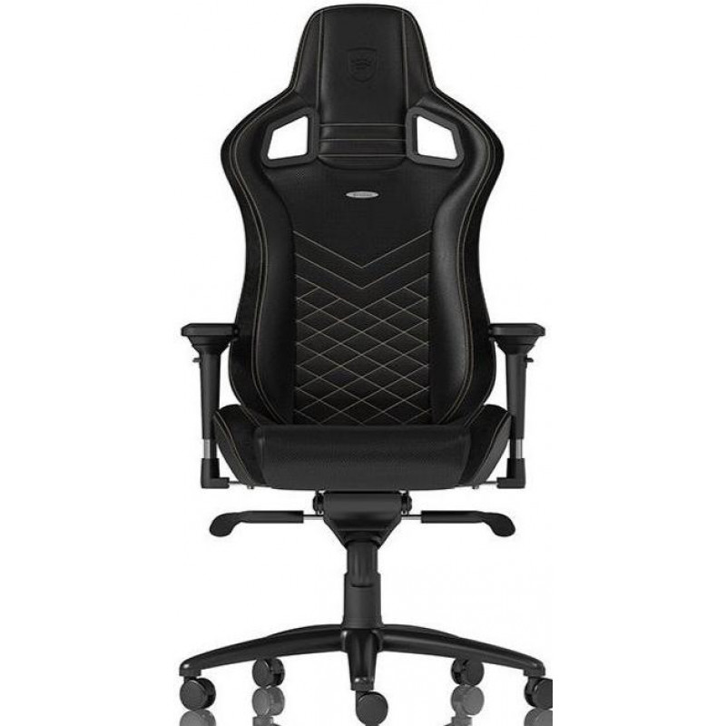 Ігрове крісло Noblechairs EPIC штучна шкіра, чорний/золотий NBL-PU-GOL-002