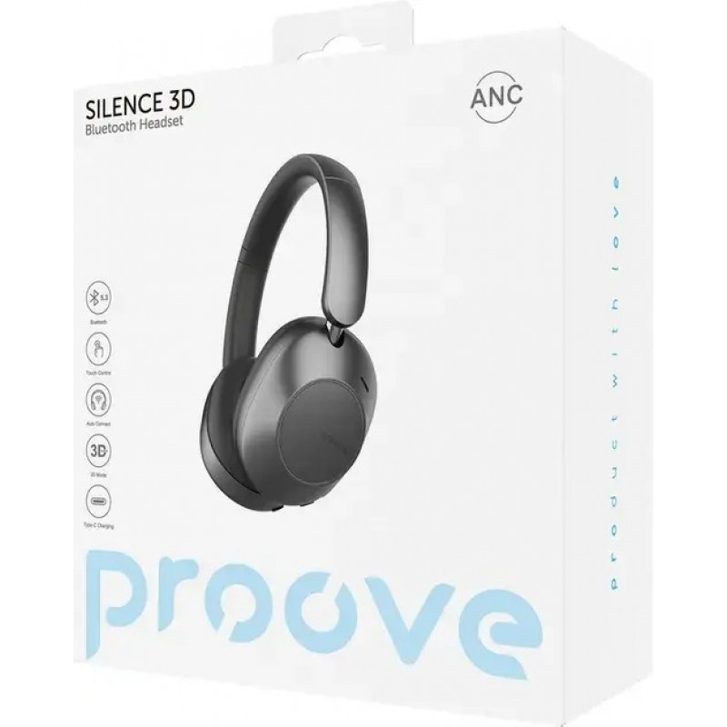 Бездротові навушники Proove Silence 3D with ANC dark gray