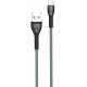 Кабель Colorway USB - MicroUSB (braided cloth) 3А 1м Silver (CW-CBUM041-GR)