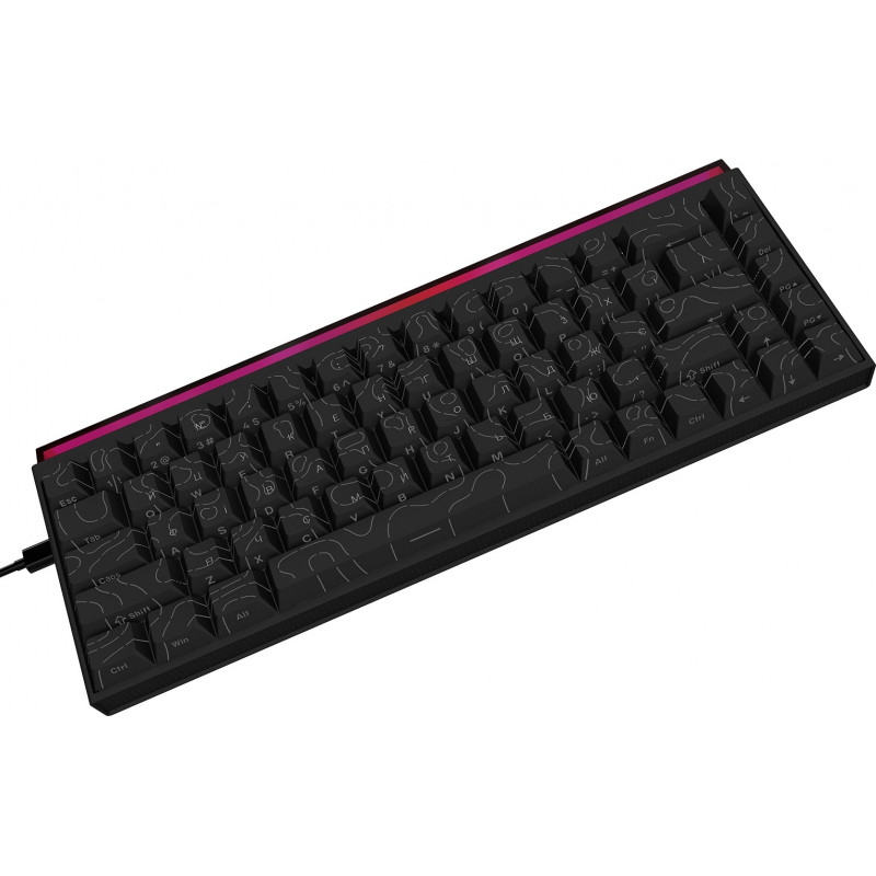 Дротова механічна клавіатура Ajazz NK68 Red switches Side Contour Black (NK68-R-S-B)