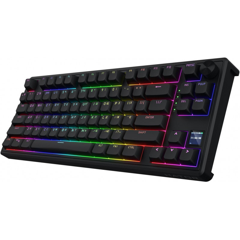 Клавіатура механічна HATOR Skyfall 80 PRO wireless black, silent switches HTK4181UA
