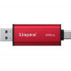 SSD Kingston Dual USB-A/C 512GB Dual Portable 1050MB/s USB 3.2 Gen 2 Red/Black