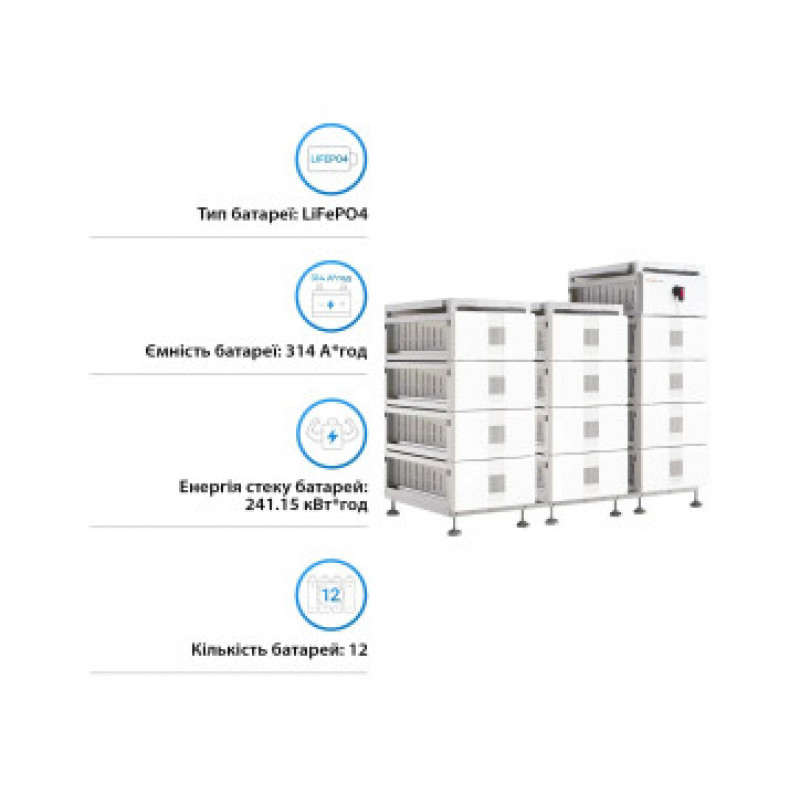 Система збереження енергії Solis FlexCore-ID 240kWh 768V 314Ah LiFePO4 (FlexCore-ID-240kWh)