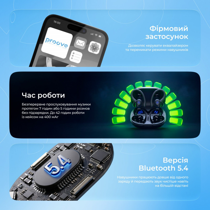Навушники Proove X-Go TWS (APP) (black)